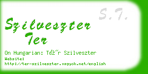 szilveszter ter business card